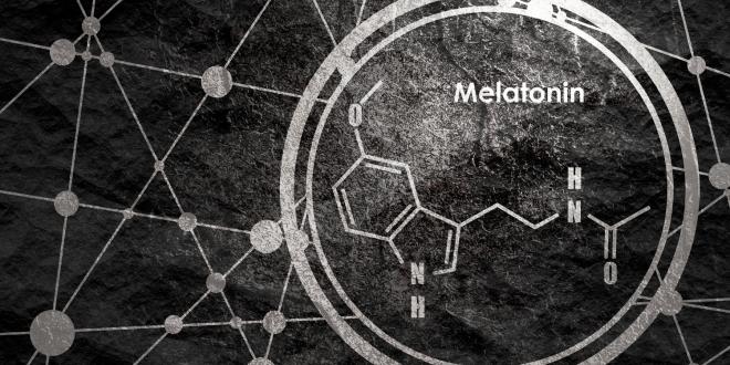 a diagram of a melatonin molecule